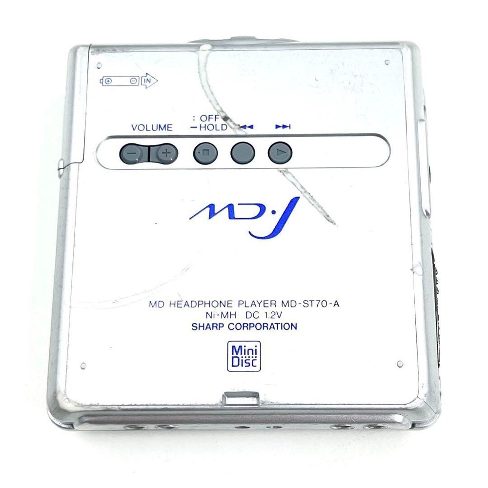 Sharp MD-ST70 Portable Mini Disc Player Blue Good