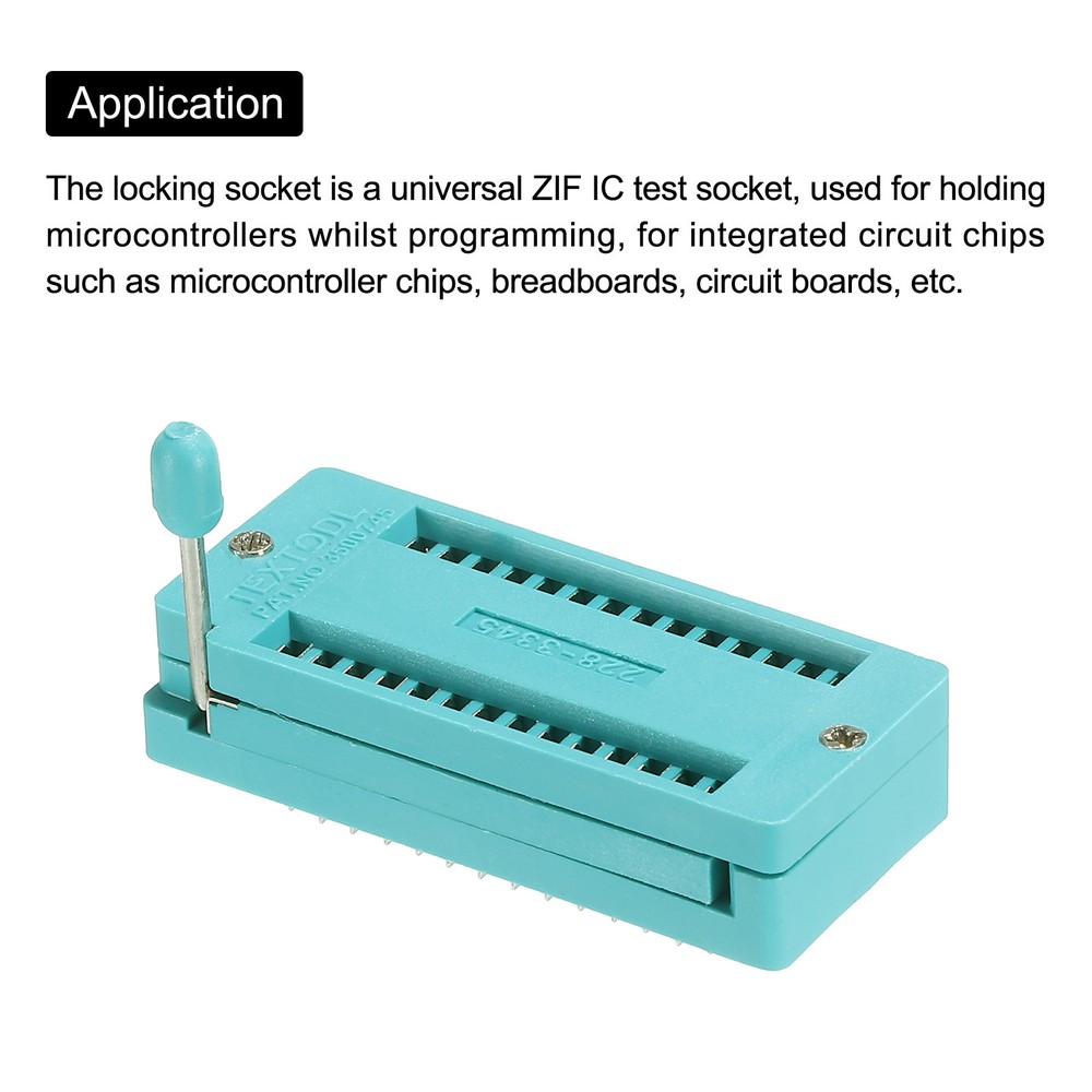 4 Pack Universal IC Test ZIF Socket 28 Pin 2.54mm Pitch