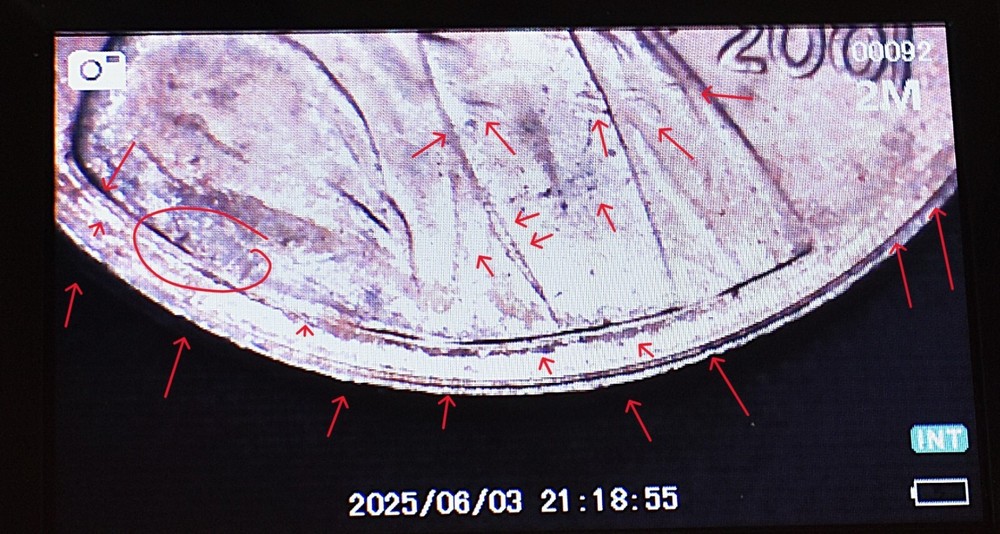 2001 Penny Multi Strike Error Double Die, Die Cracks, Initials Obscured