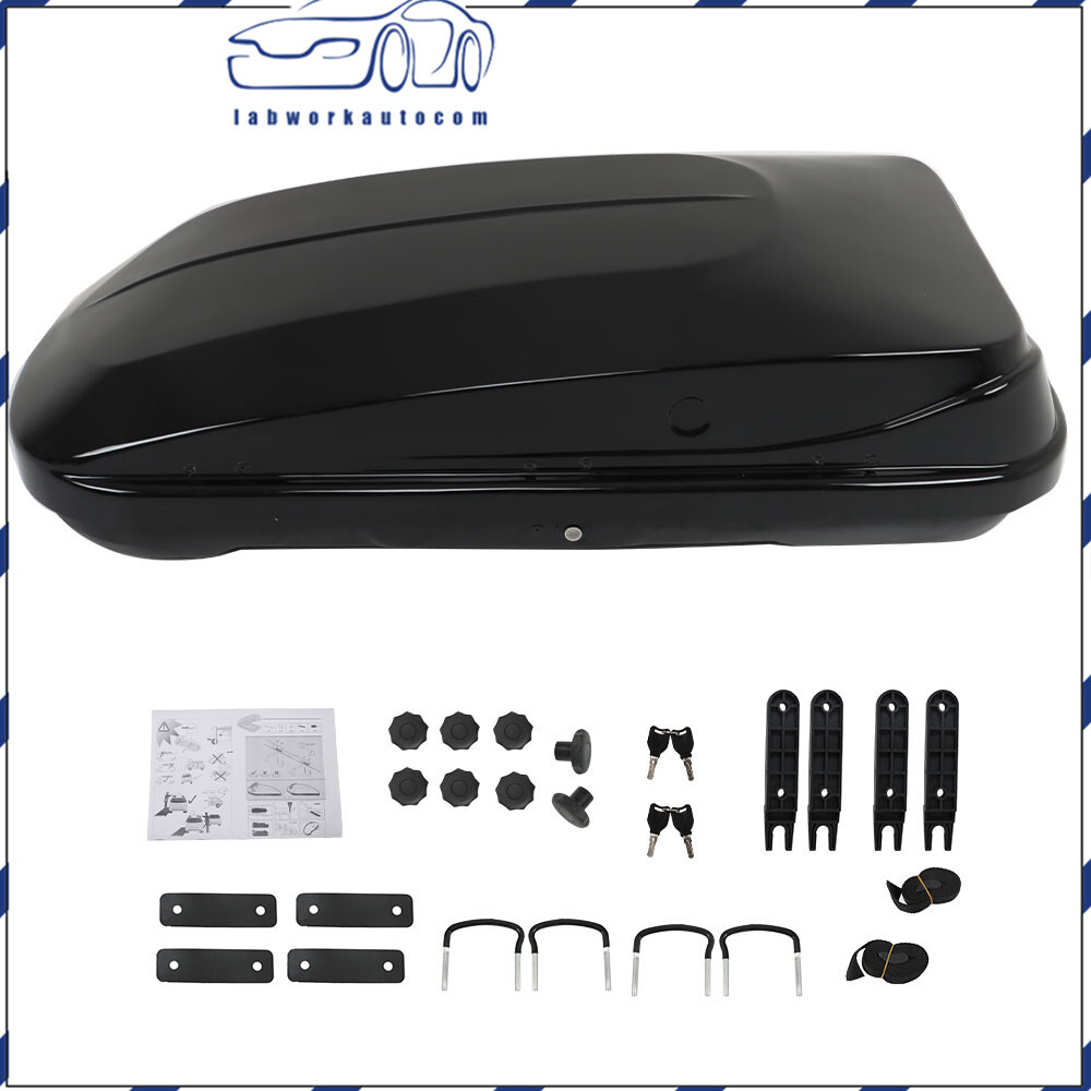 Car Roof top Cargo Box Carrier Roof Mount Luggage Storage With 2 Locks 14 ft³