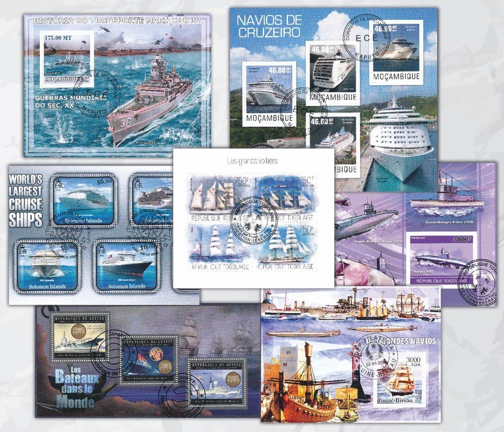 10 diff. topical stamp packets w/ 70 sheets cat. listed (cto) Lot #4