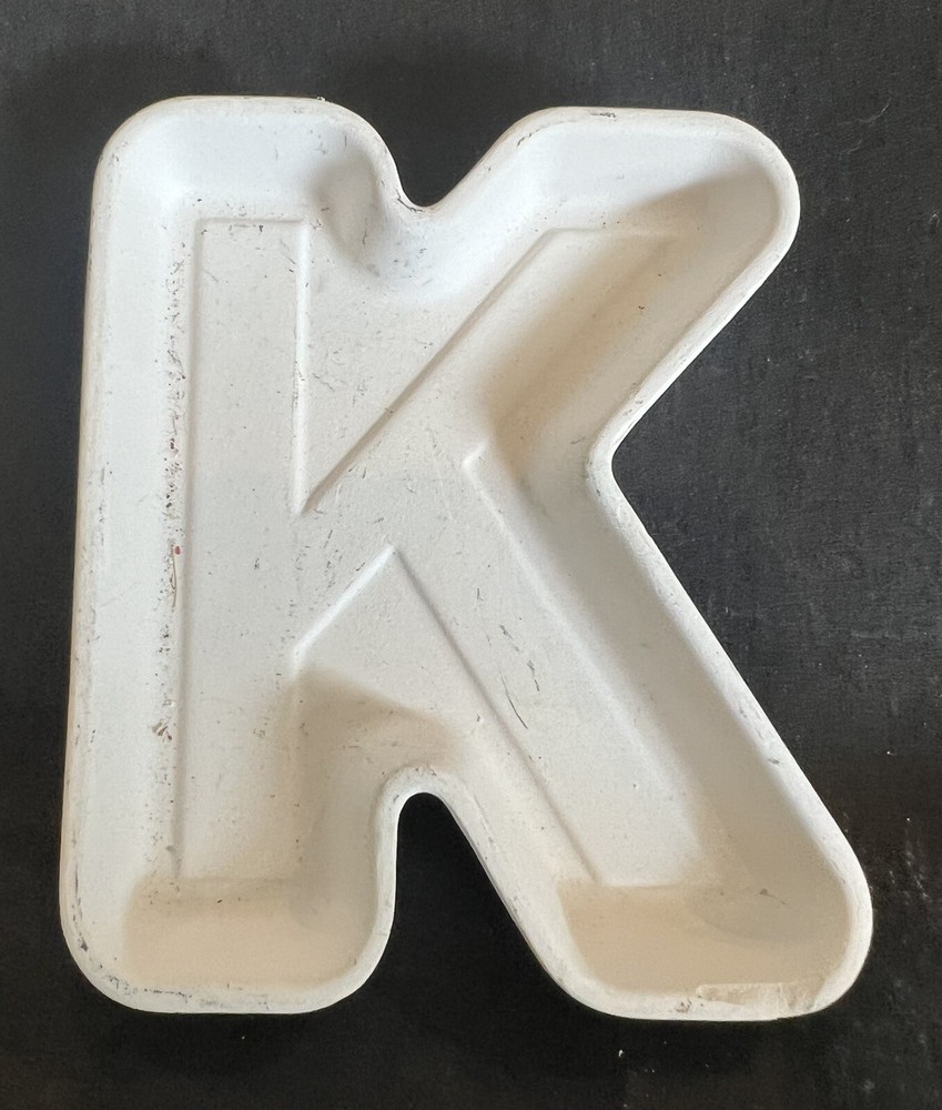 earthenware crafting letter k - ceramic
