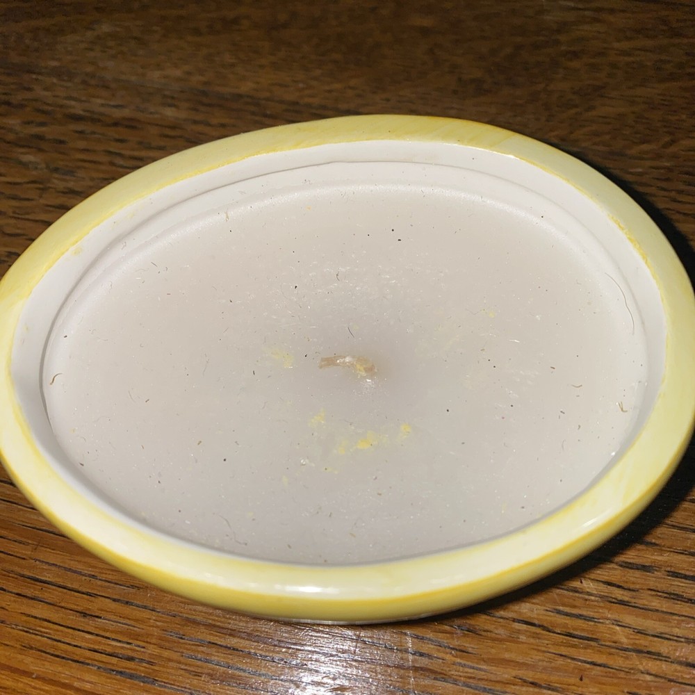 Ceramic Floral Spring Easter Egg Trinket Candy Dish With Lid With Candle