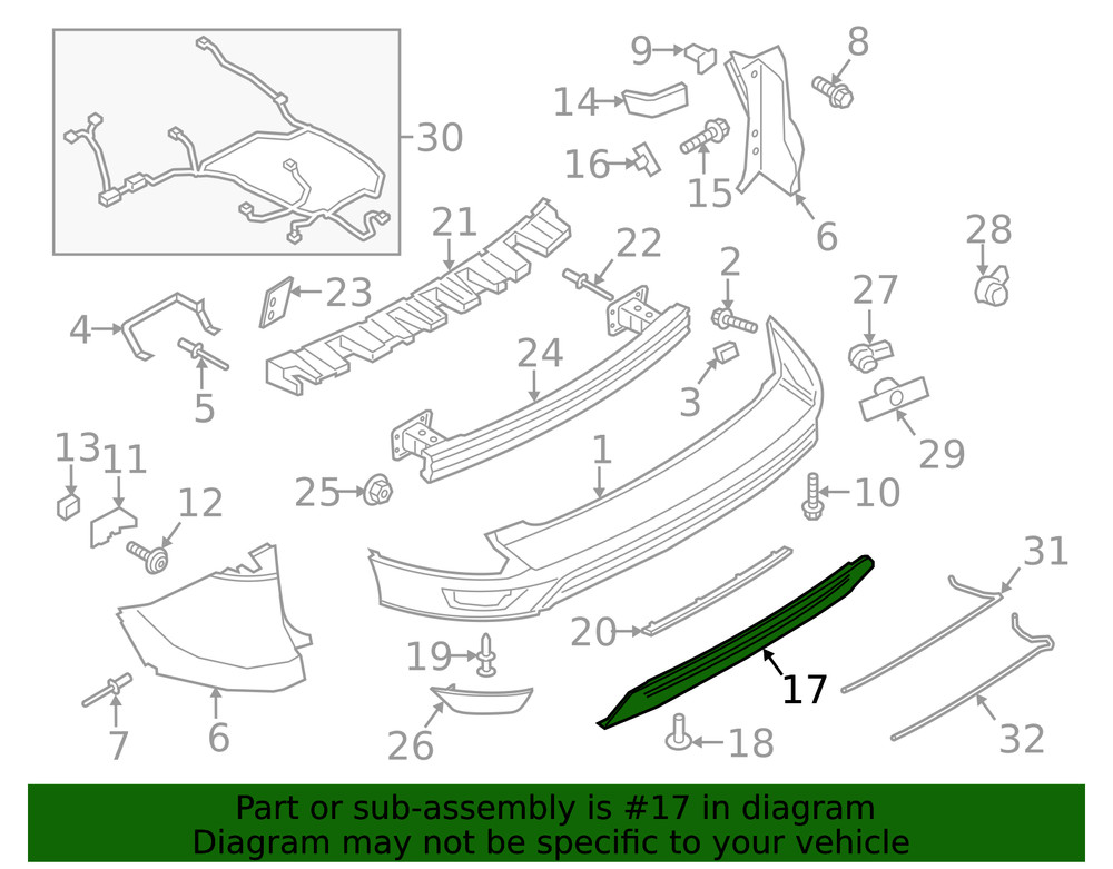Genuine Ford Valance Panel CJ5Z-17K835-BA