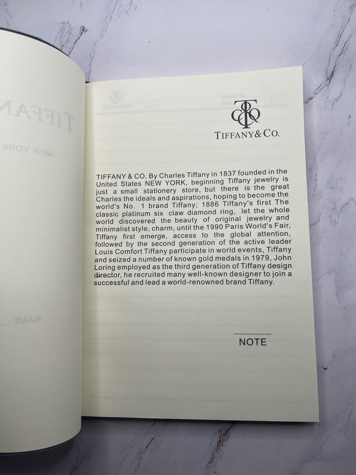 TIFFANY & Co Blue Suede NOTEBOOK & PEN Gift SET ~ Journal Diary Health Planner