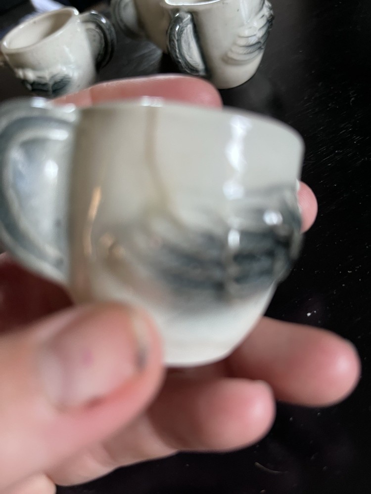 Vintage Mini Chicken Mugs