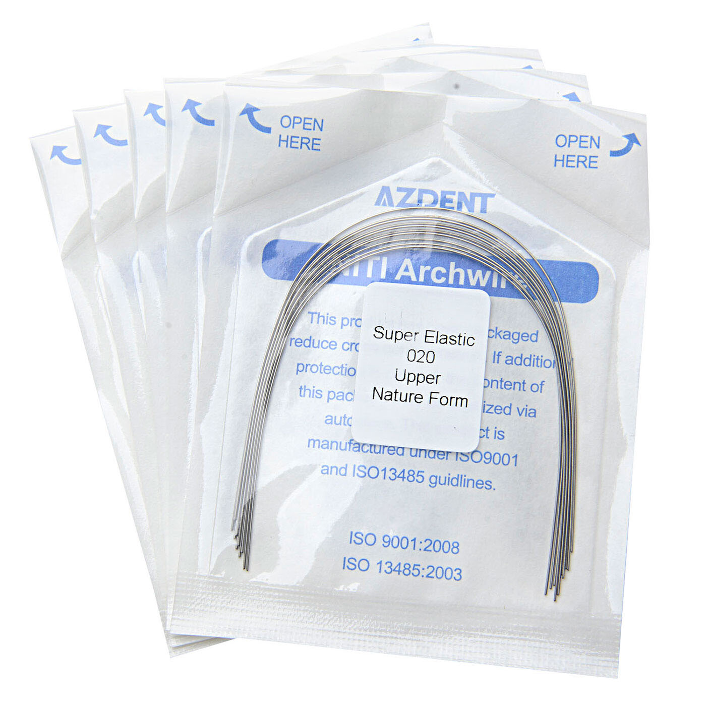 10Pc AZDENT Dental Orthodontic Super Elastic Niti Round Arch Wire Nature Form