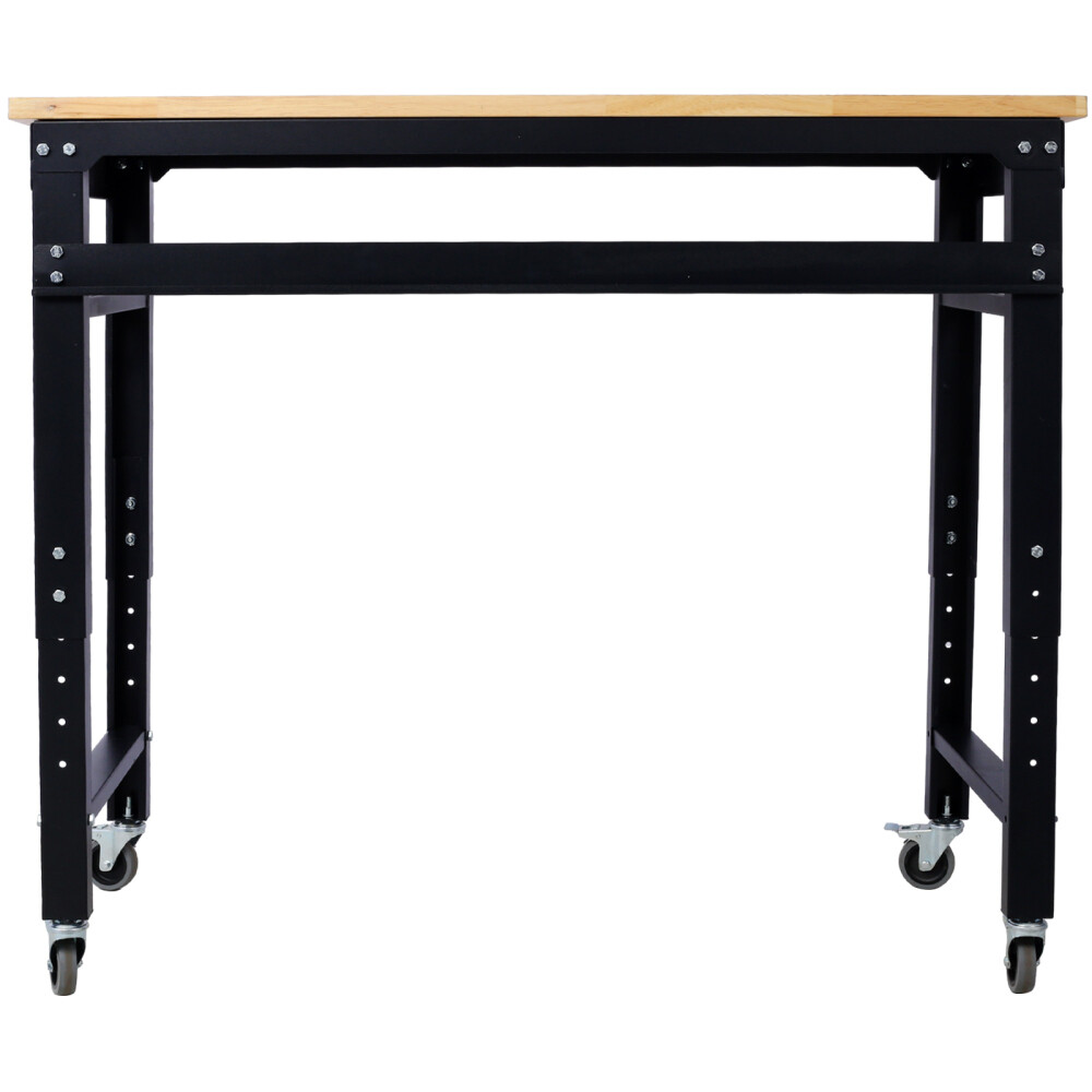 48" Wide Rolling Workbenches with Customizable Feet and Locking Wheels