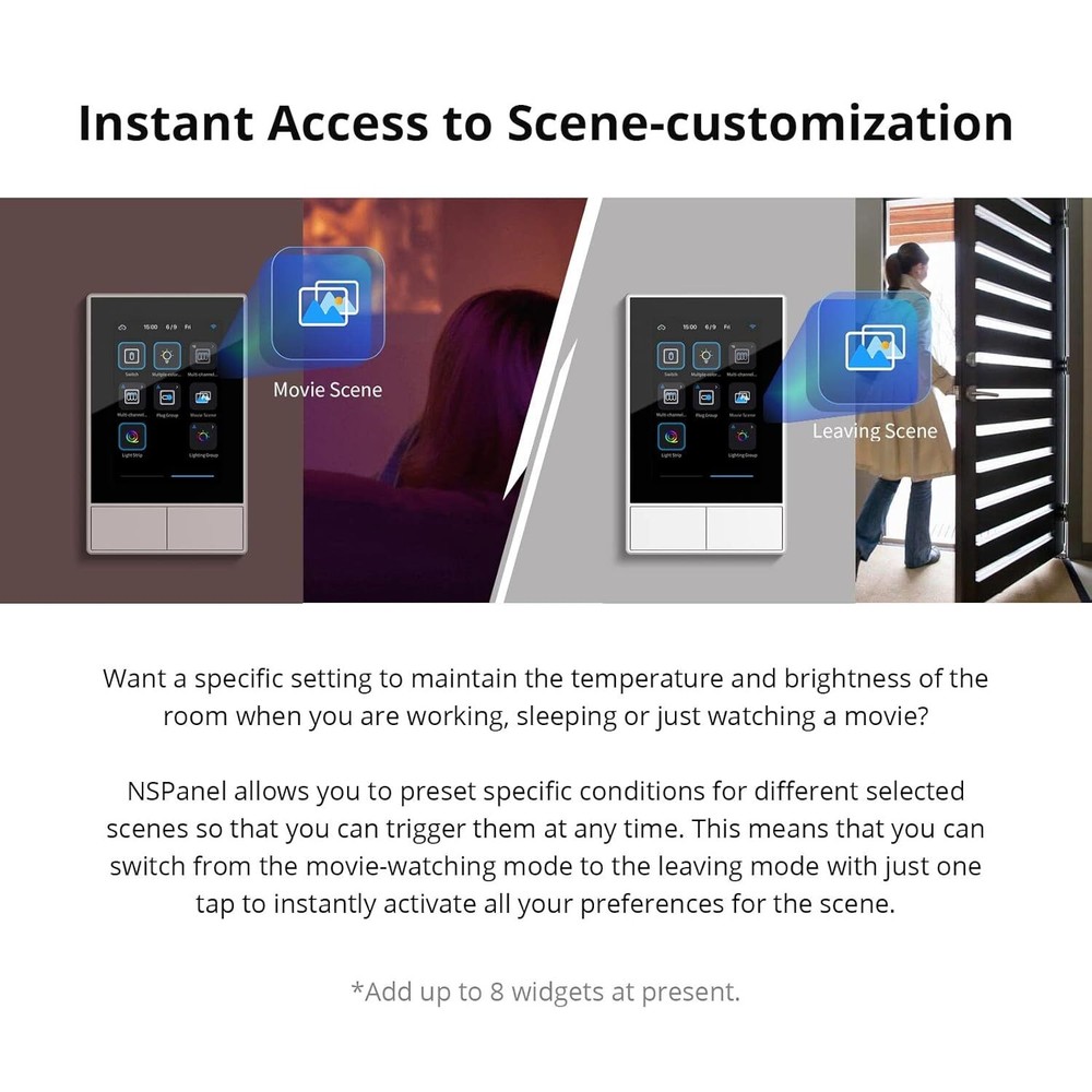 SONOFF NSPanel WiFi Smart Wall Light Switch Touchscreen Smart Home Control Panel
