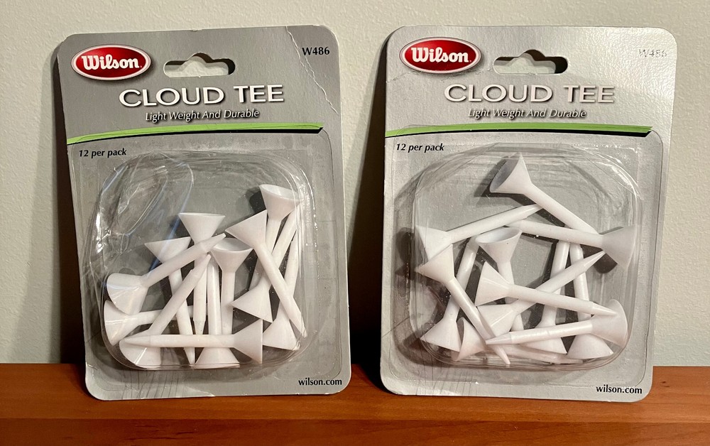 24 (2 Dozen) Wilson "Cloud" Plastic Cup Golf Tees Lot