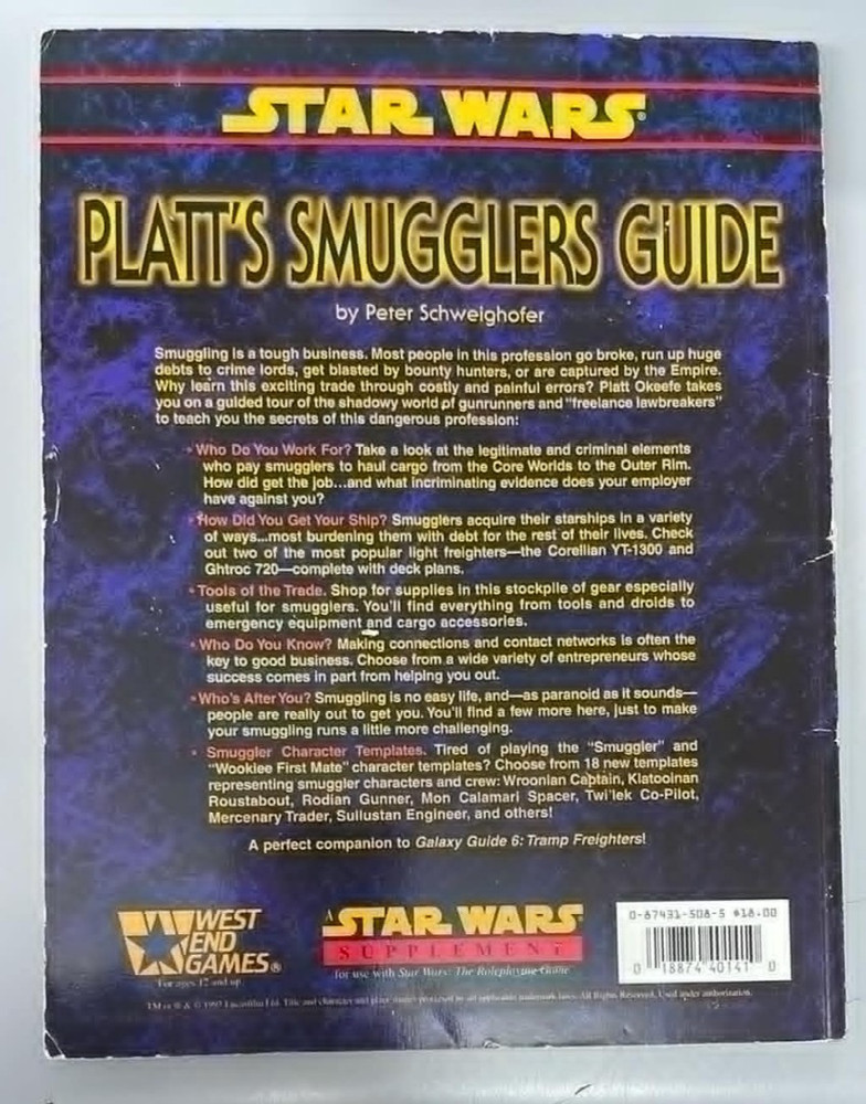 Star Wars Platt's Smugglers Guide West End