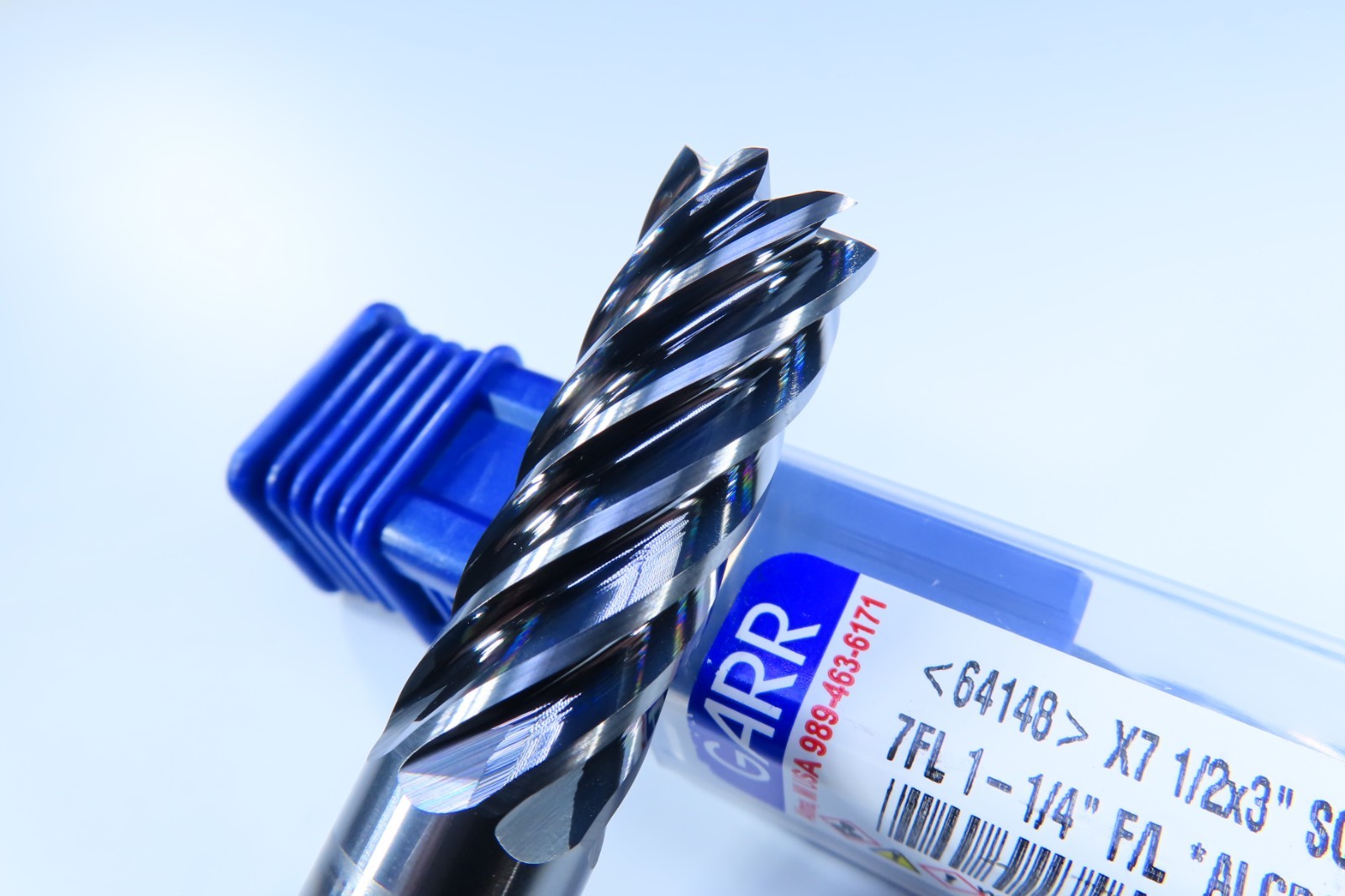 NEW 1/2" GARR  7 FLUTE ALCRONOS COATING 64148 SOLID CARBIDE CUTTING END MILL