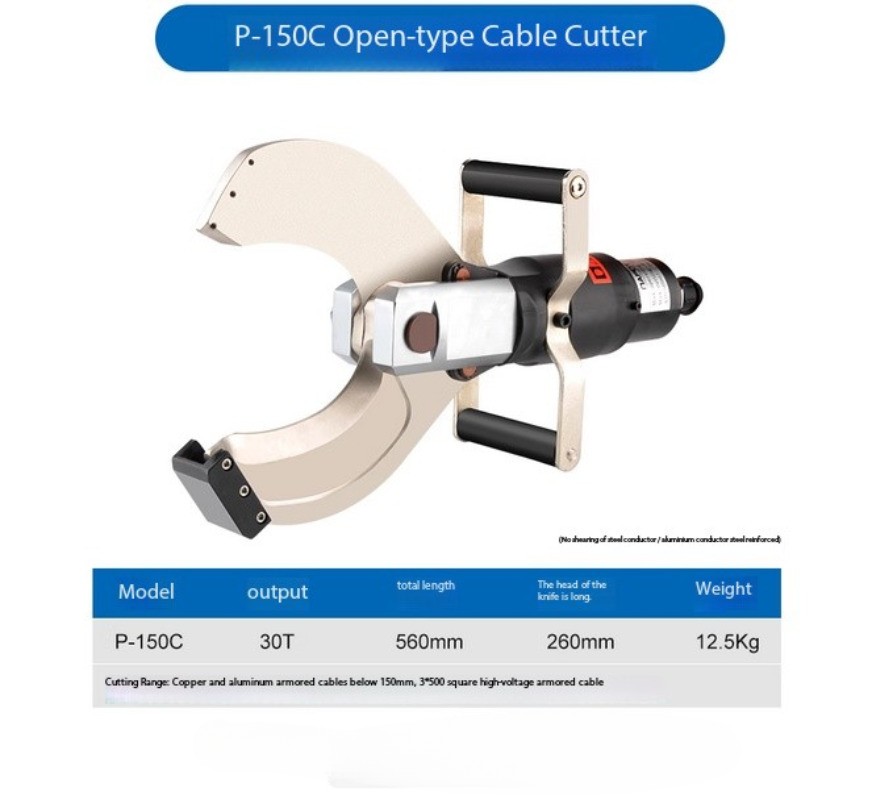 Open-Type Electric Hydraulic Cable Cutter with Quick Wire Cutting Pliers