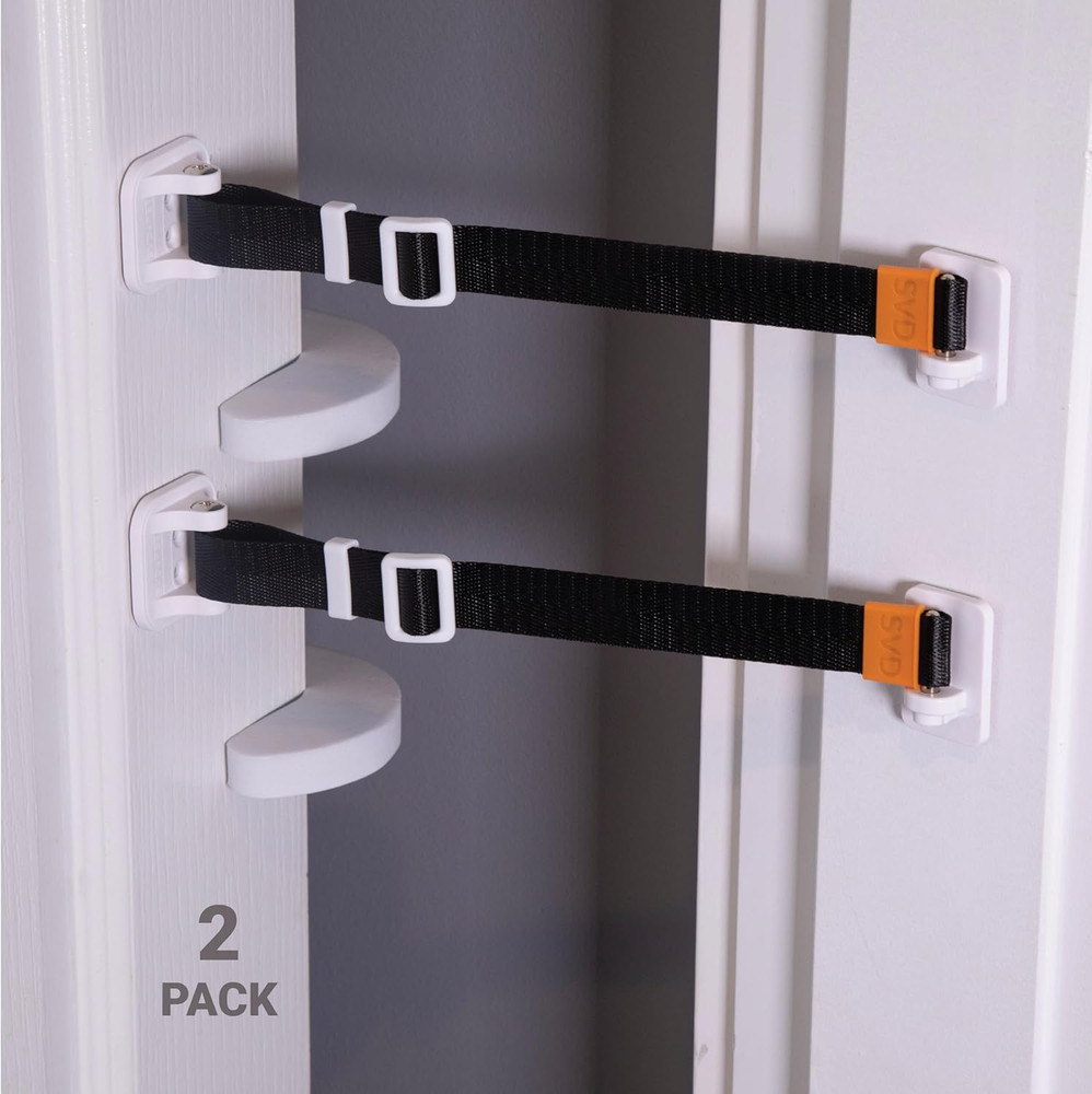 (2-Pack) Cat Door Latch & Stopper: A Simpler Pet Gate Solution to Dog Proof Y...