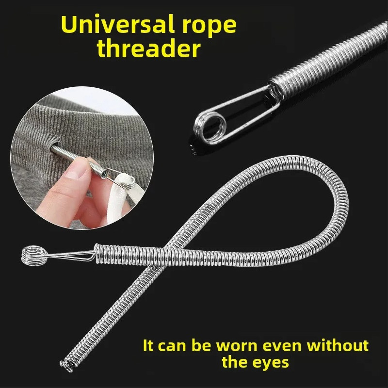 5Pcs Flexible Spring Drawstring Threader Clip Tool for Pants & Hoodies - NEW