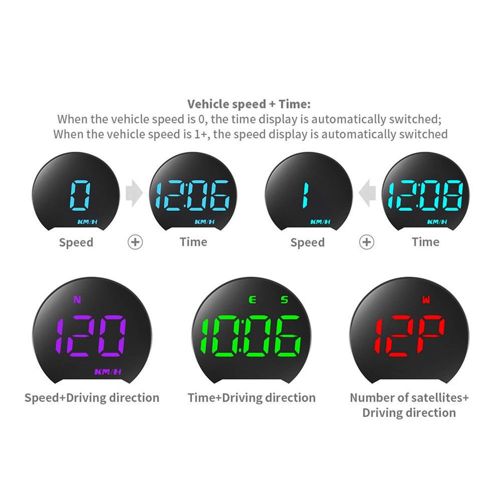 GPS Auto Speedometer Head Up Display Meter Electronics Accessories For All Car