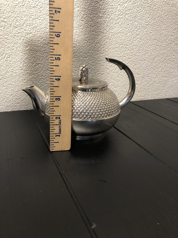 Vintage Silver Plated Tea Pot With Handle Made in India