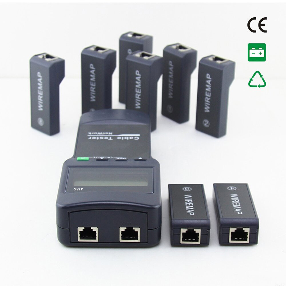 Network Cable Tester RJ45 LAN Phone Length Cable Tester Meter