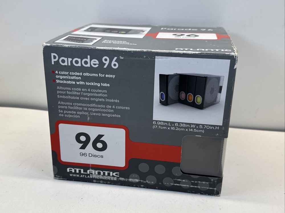 Atlantic Parade 96 CD/DVD/Games Disc Storage NEW