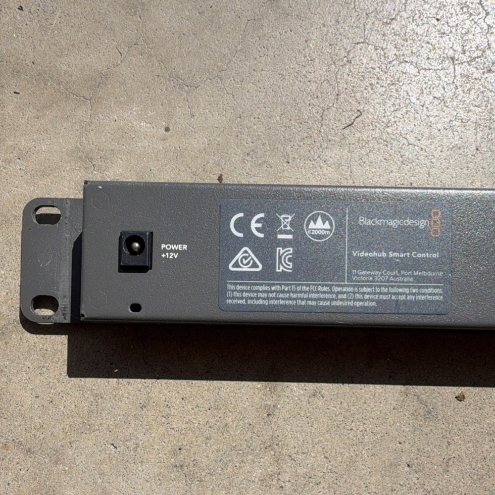 Blackmagic Design Videohub Smart Control Rack-Mountable Ethernet Panel