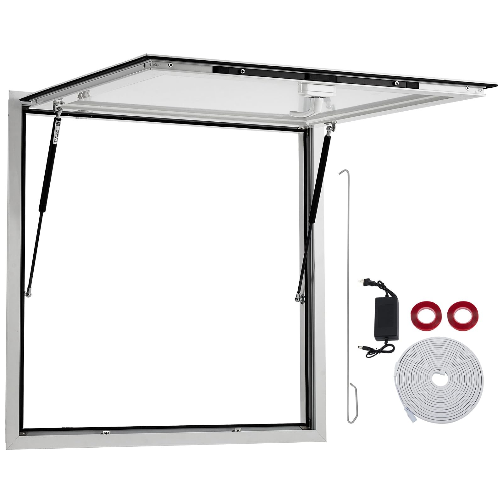 36x24" Food Truck Service Window 85° Weatherproof Aluminum Awning Door W/Lock