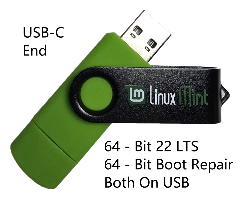 Linux Mint 22 LTS 64 Bit Bootable 8GB USB Flash Drive And Install Guide