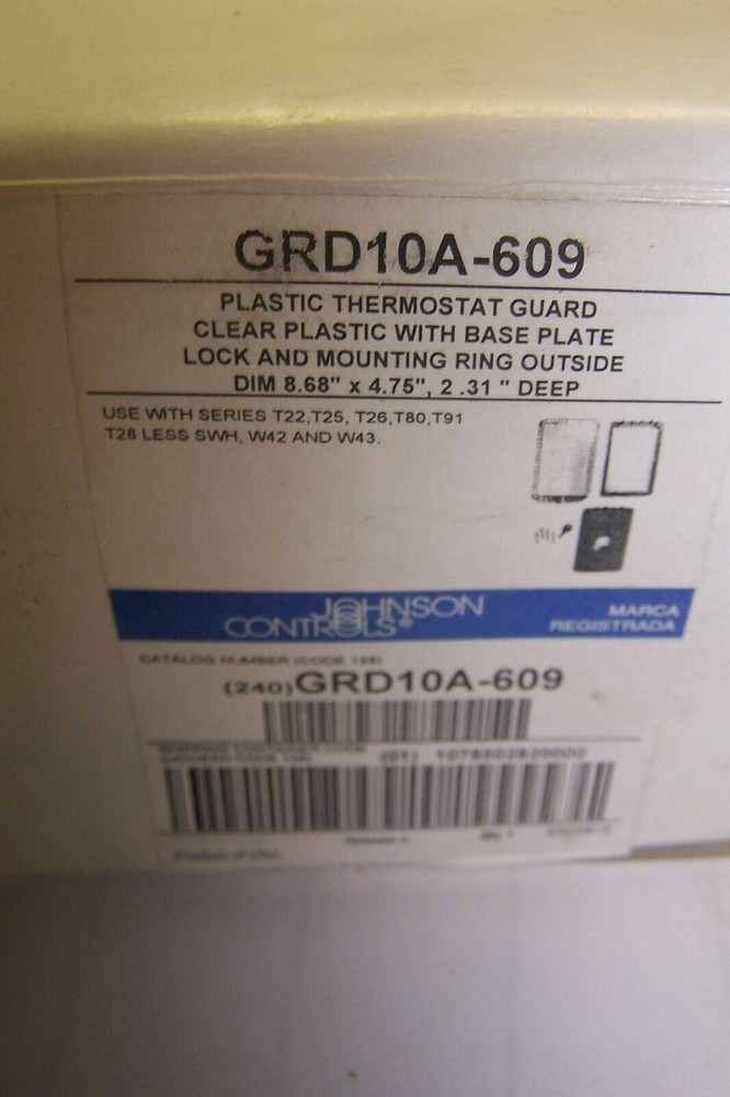 NEW JOHNSON CONTROLS PLASTIC THERMOSTAT GUARD GRD10A-609