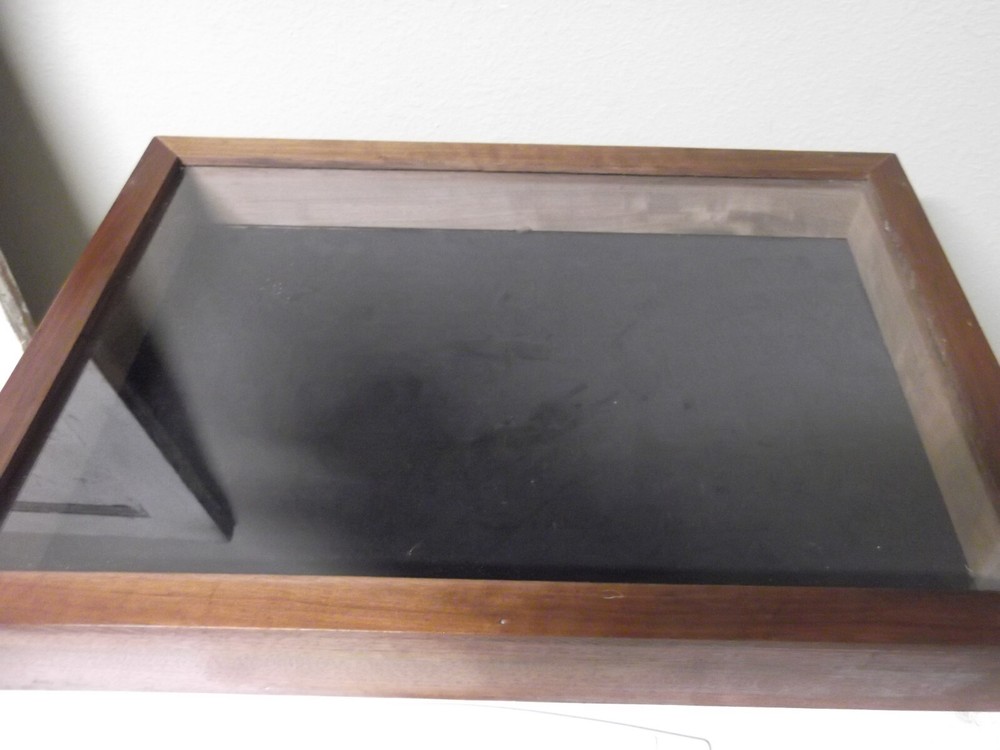 Handmade Solid Black Walnut Display/Shadow Box. 26"x18.5" Plexi Front.