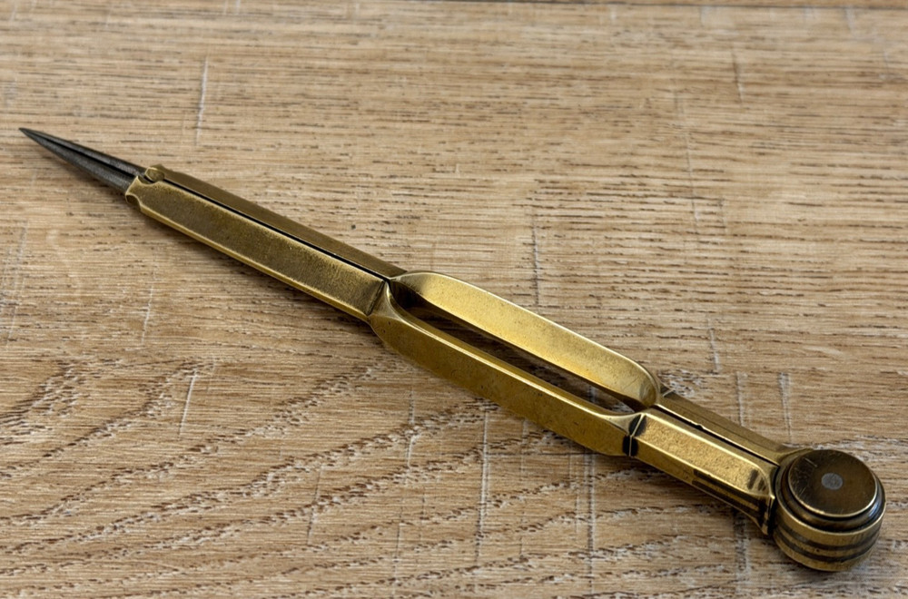 VINTAGE BRASS STANLEY DRAFTING NAVIGATION TOOL