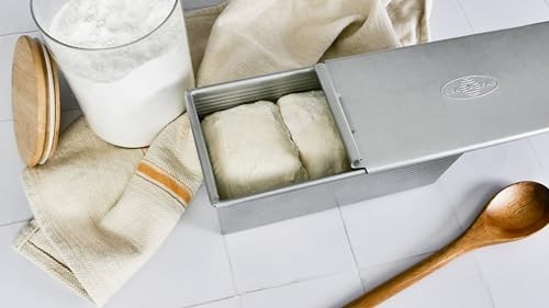 Nonstick Pullman Loaf Pan with Cover, 9x4 inch, Aluminized Steel, Quick Release