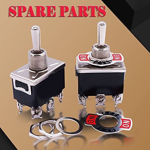 /3Pcs Heavy Duty Rocker Momentary Toggle Switch 16A Momentary (ON)-OFF-(ON)