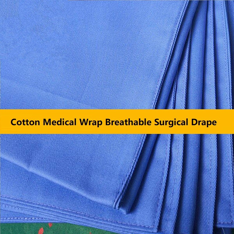 Cotton Medical Wrap Blue Breathable Surgical Instruments Cloth Surgical Drape