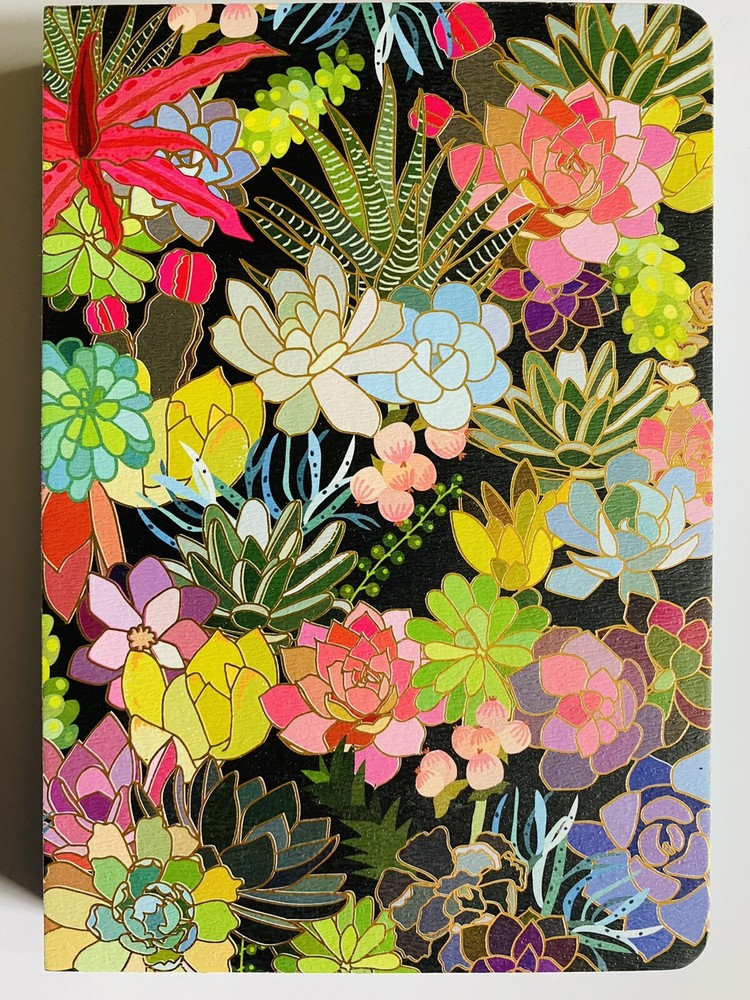 Small Coptic Bound Notebook Journal Studio Oh! - Succulent Paradise Cactus Aloe