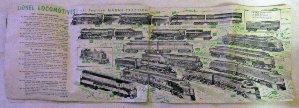 1954 LIONEL TRAIN CATALOG
