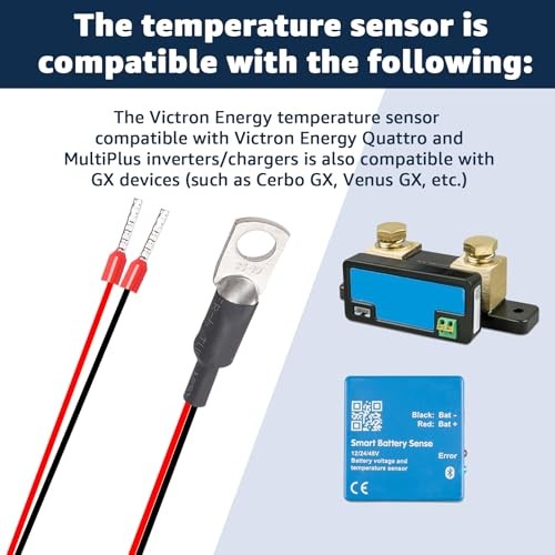 Temperature Sensor Replacement for Victron Energy - Compatible with Quattro &