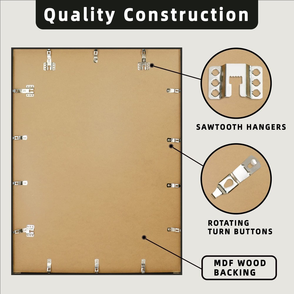 CCDCC 24x32 Aluminum Shadow Box Jersey Frame 1 Pack, Black 1