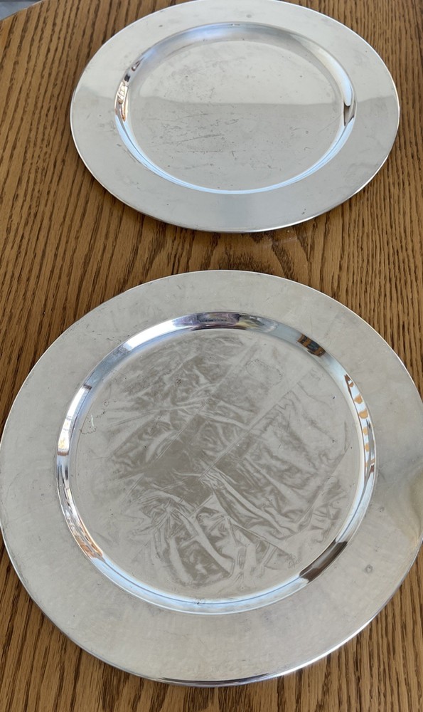 Lot Of 8 Towle Silver Plated Charger Plates 11-5/8” NOT perfect