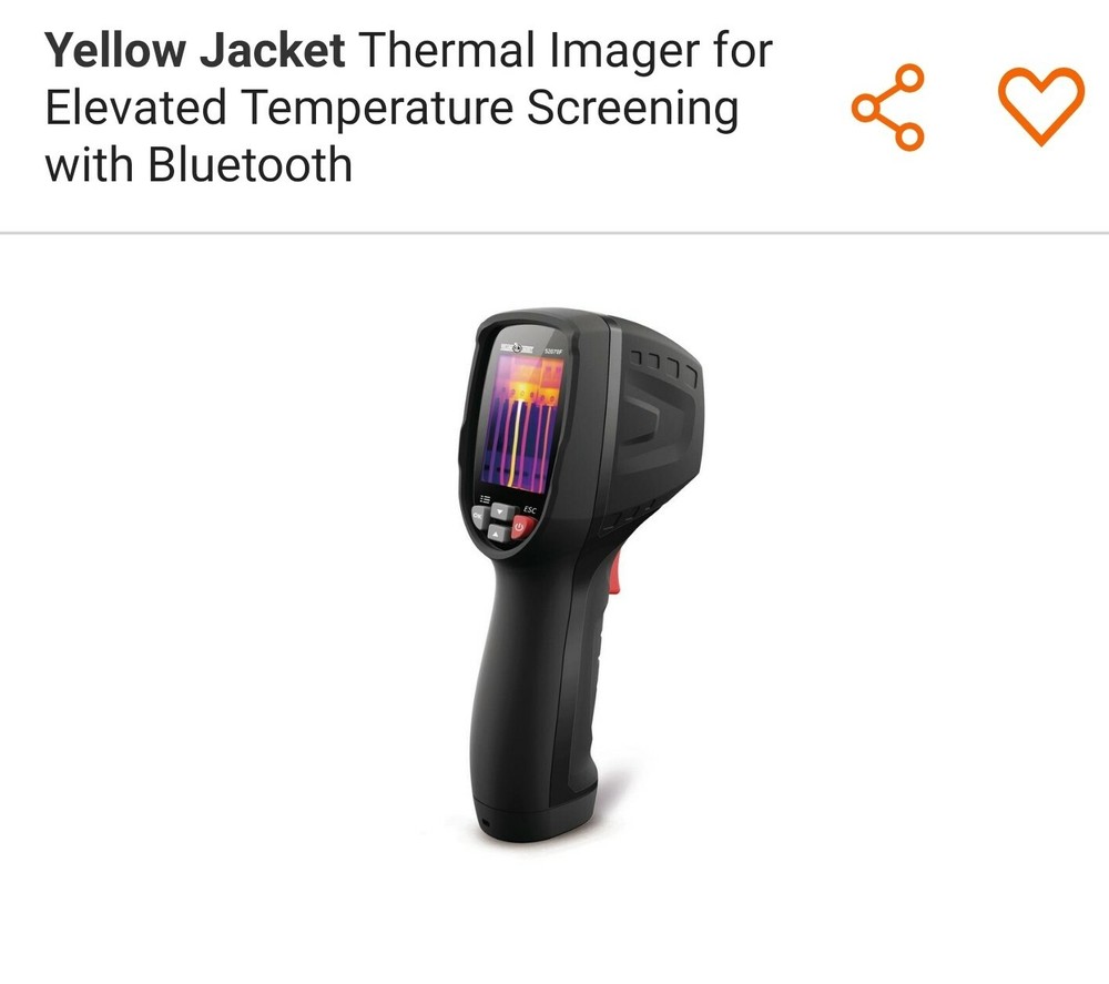 YELLOW JACKET Thermal Imager for Elevated Temperature Screening with Bluetooth