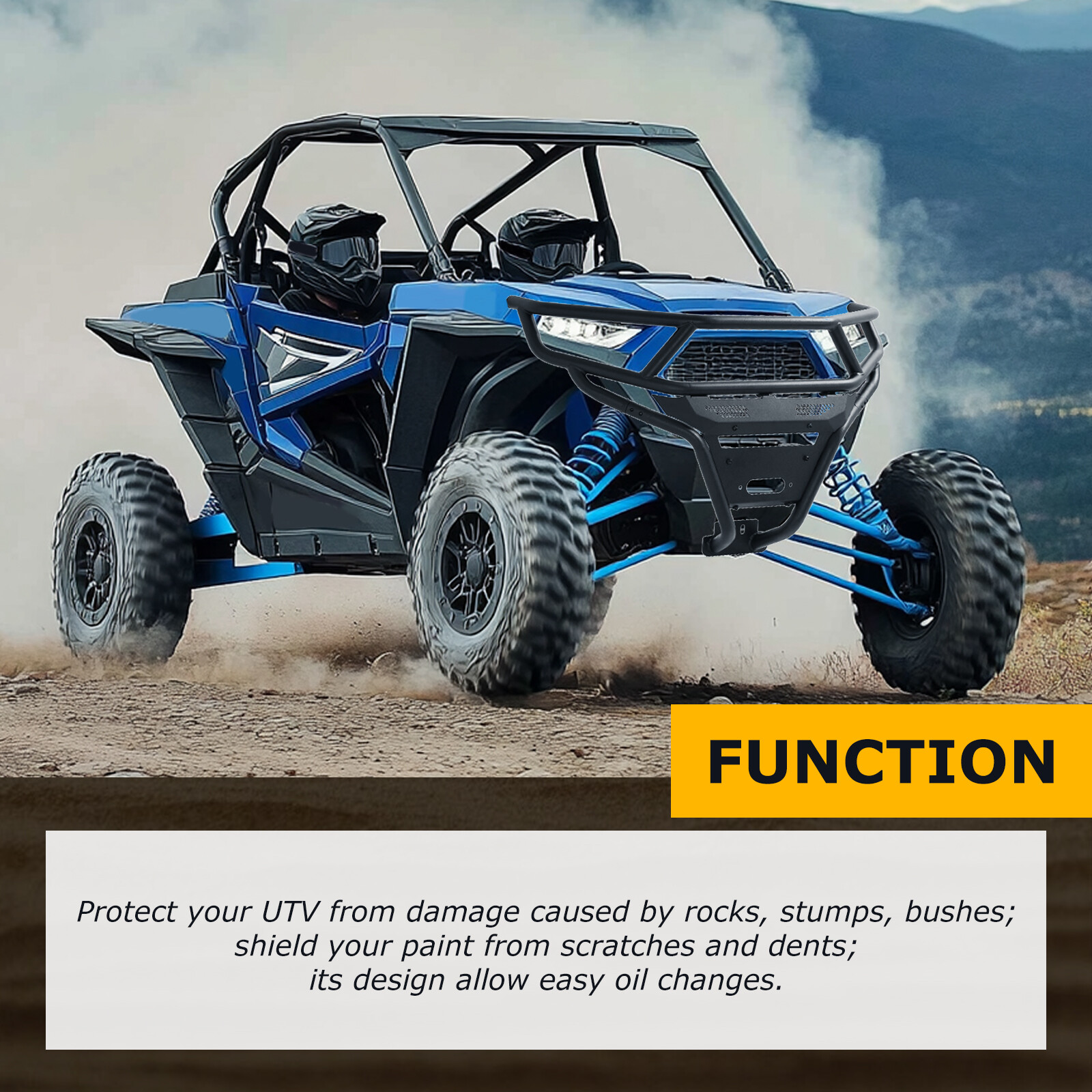 For 4WD Polaris RZR XP 1000/RZR XP 4 1000 2014-2023 Front Brush Guard Bumper