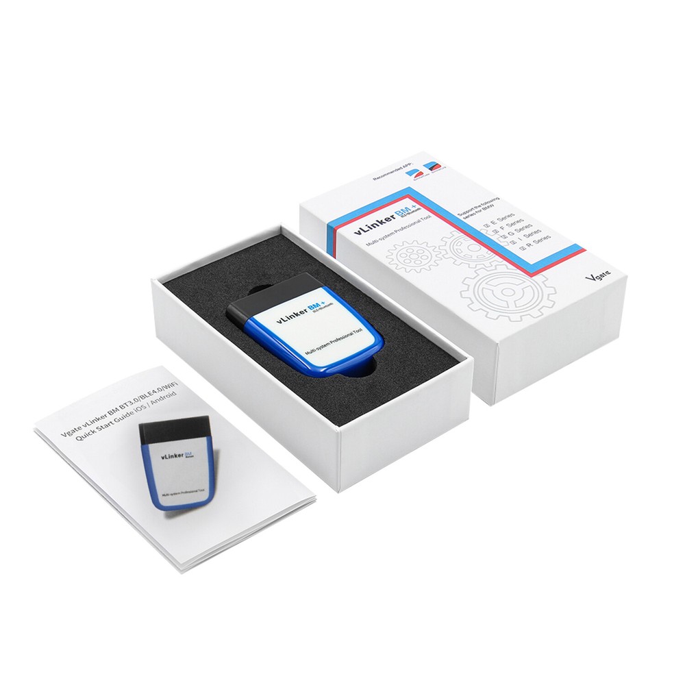 Vgate VLinker BM+ Bluetooth OBD2 Scanner for BMW BIMMERCODE Coding IOS Android