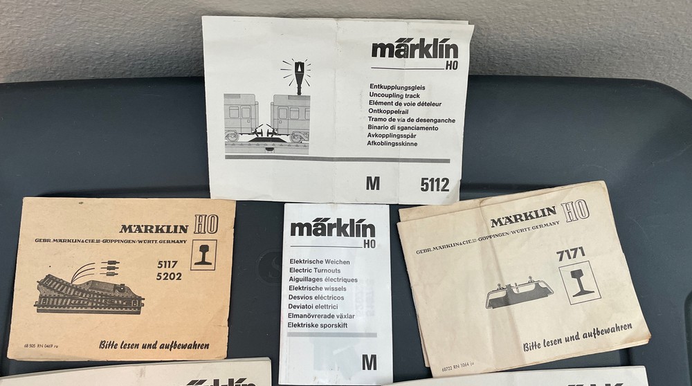 Various Marklin instruction sheets Vintage (9 pieces)