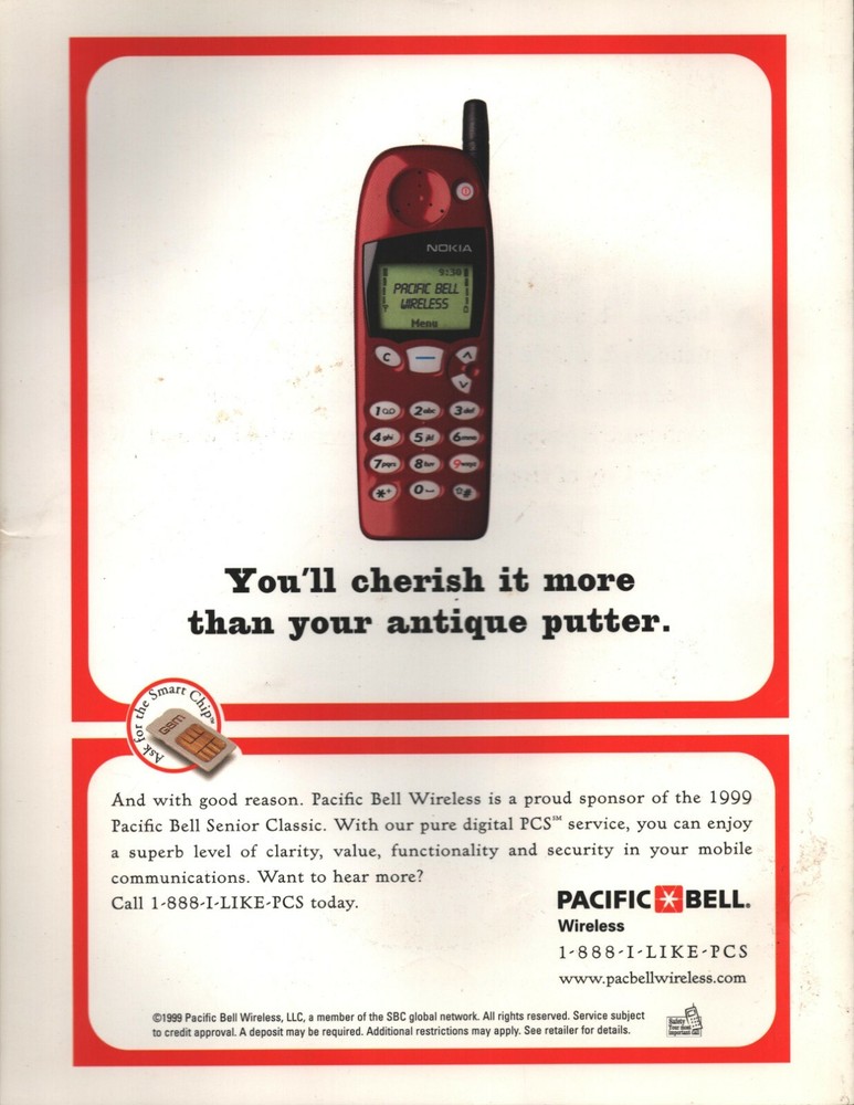 Pacific Bell Senior Classic - Golf Program - October 25 thru October 21, 1999