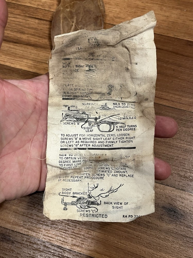 SLCO Rifle Sight WWII 1903 U.S. Military