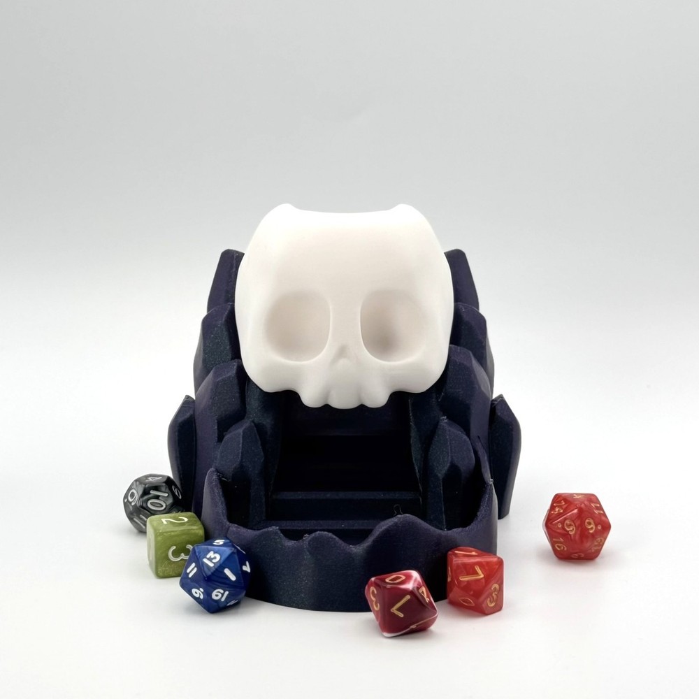 Skull Dice Rolling Tower – Gothic Tabletop Gaming Accessory for RPG & DnD