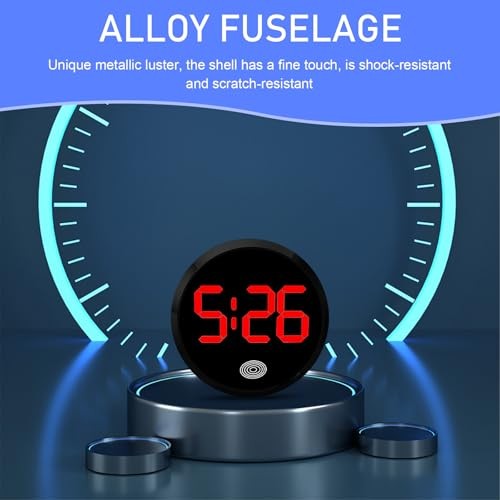 Car Digital Dashboard Clock, LED Time Luminous Touch High Definition 1 PC Red