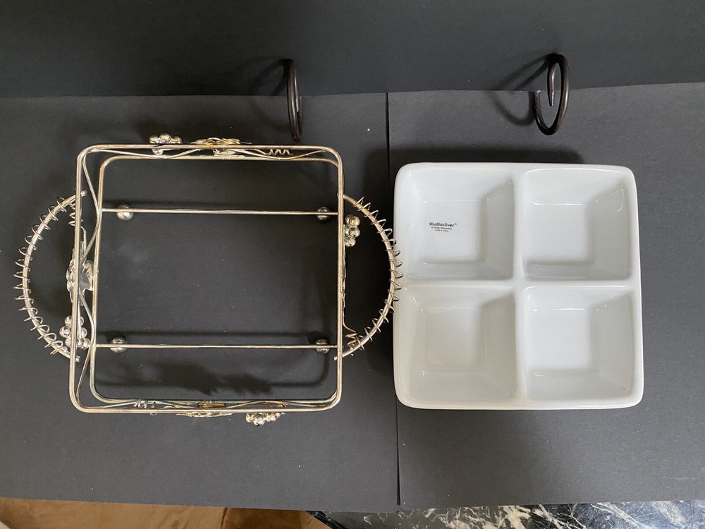 Cordon Bleu Silver Plated Grape Squear Sectional Server Handles 835