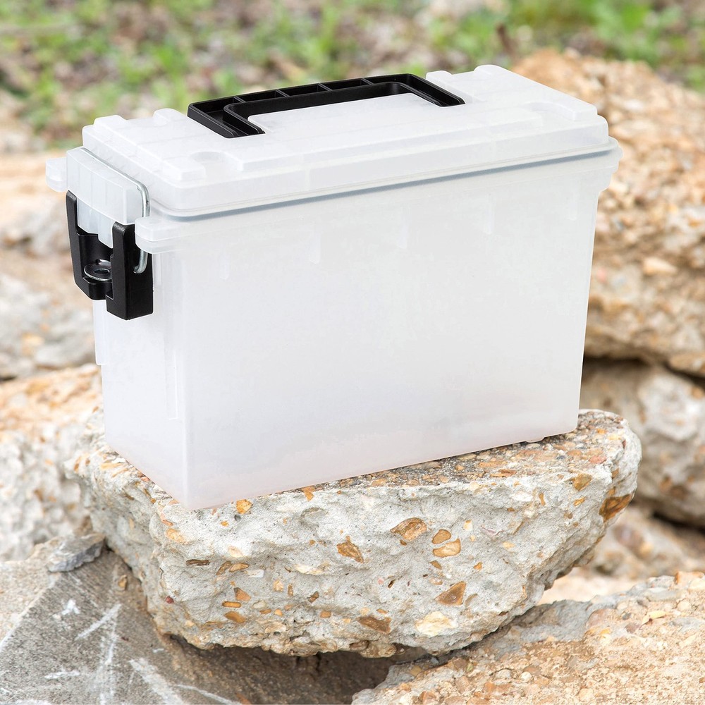 Sheffield 12635 Ammo Storage Box, Stackable .30 Cal Standard Single, Frost