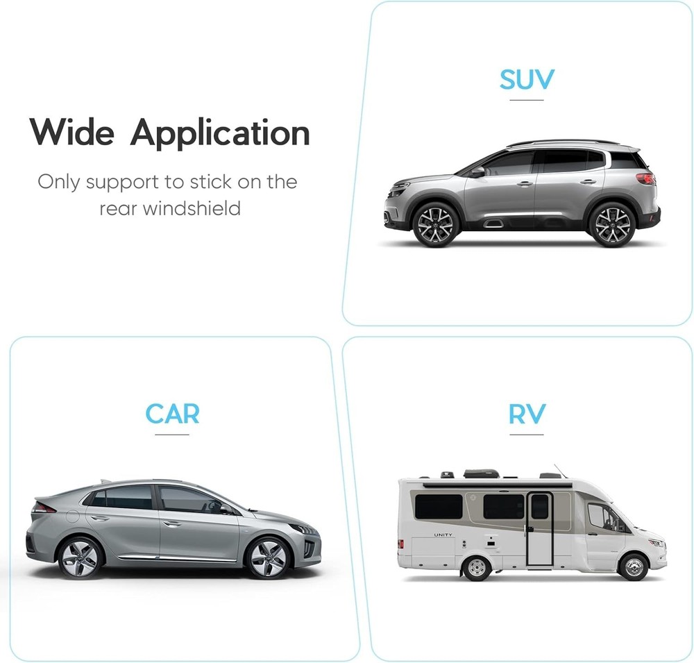 Adjustable Suction Mount for Dash Cams - Secure Rear Camera Holder for Vehicles