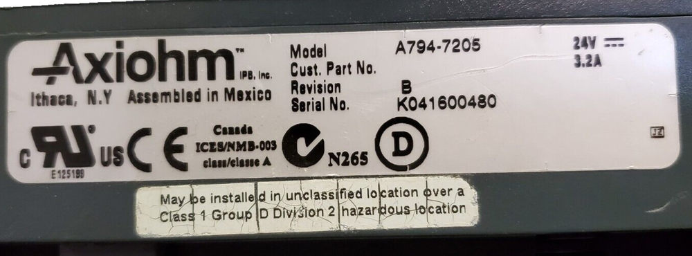 Used Axiohm TPG A794 THERMAL RECEIPT PRINTER A794-7105 | A794-7205 *TESTED*