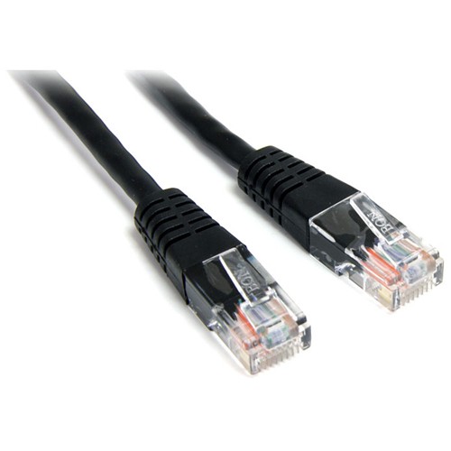 StarTech M45PATCH1BK 1ft Cat5e Black RJ45 Patch Cable